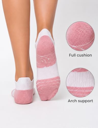 Ankle Socks for Women and Men - Athletic, Thick Cushioned, 5 Pairs, Small Multicolor