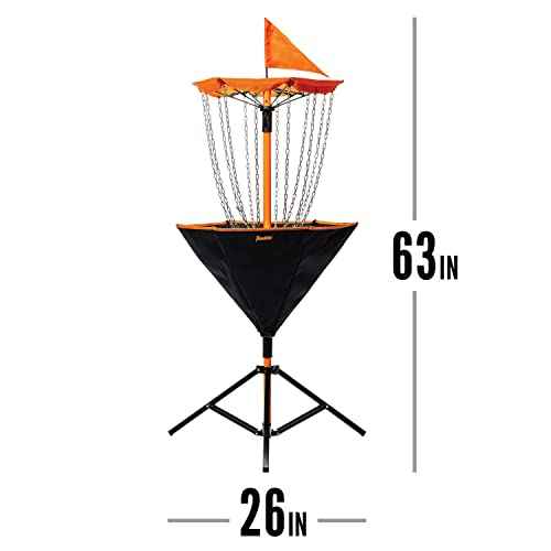 Franklin Sports Disc Golf Baskets - Portable Disc Golf Target with Chains Included - Disc Golf Basket Stand Equipment for Hole + Course Creation