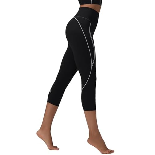 baleaf Freeleaf Broadway High Waist Capris Leggings with Pockets, Dance Yoga Workout Running Casual Summer Pants for Women