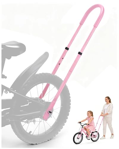 Height Adjustable Kids Bike Safety Trainer Handle with Pink Finish