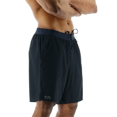 TYR Mens Athletic Performance Workout Lined Short 7" Shorts