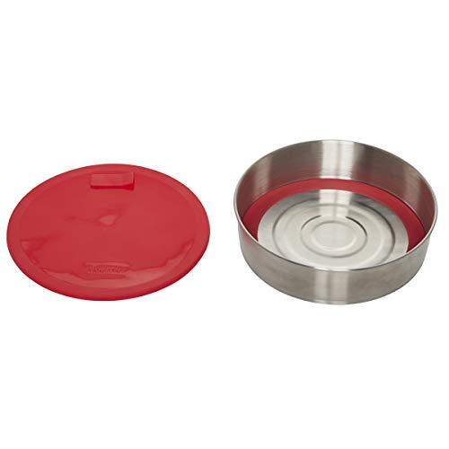 Instant Pot 7-Inch Red Round Cook & Bake Pan with Silicone Lid - 32oz