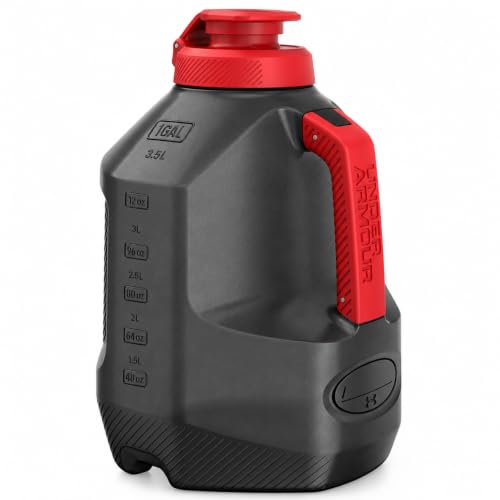 Under Armour 1-Gallon Sports Water Bottle - Large Durable Gym Jug Black/Black