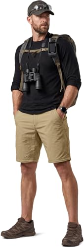 Men's Convertible Cargo Tactical Pants - Water Resistant Outdoor Hiking, Zip Off, Lightweight Stretch, 36W x 32L - Runyon Dune Khaki