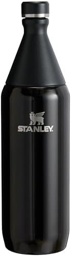 All Day Slim Water Bottle - 34 oz Black, Leakproof, Double Wall Insulated