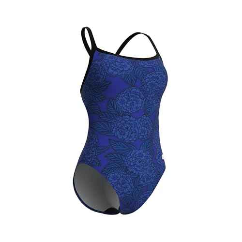 ARENA Girls Performance Hydrangea Bouquet Team Print Challenge Back Bathing Suit