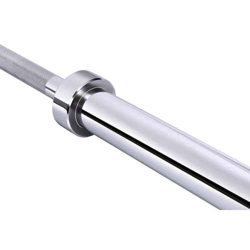 Fitvids Olympic Bar for Weightlifting and Power Lifting Barbell, 700-Pound Capacity (6 Feet, Silver)