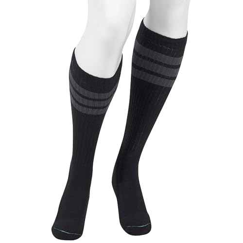 Juzo 20-30 mmHg Power Comfort Knee High Closed Toe CompressionSock,Retro Black,Large