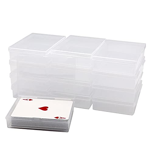 6 Pack Plastic Playing Card Deck Boxes Fits Baseball & Gaming Cards