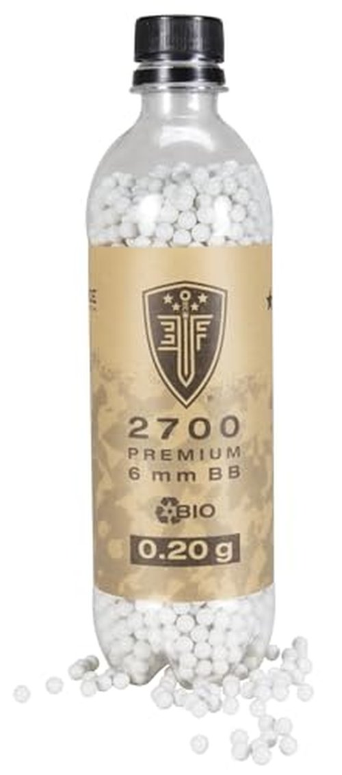 Elite Force Umarex Premium Biodegradable 6mm Airsoft BBS Ammo.20 Gram, 2700 Count, White, 2279-BIO