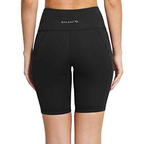baleaf Women's 8"/ 5"/ 3" Biker Shorts High Waist Yoga Workout Gym Running Volleyball Spandex Shorts with Pockets