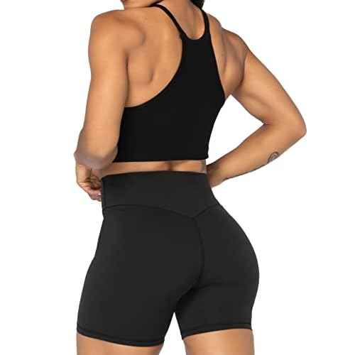 Sunzel No Front Seam High Waist Biker Shorts for Women, Squat Proof Yoga Workout Gym Bike Shorts
