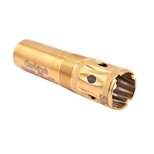 Carlsons Choke Tubes 12 Gauge for Beretta Benelli Mobil | Stainless Steel | Gold Competition Target Ported Sporting Clays Choke Tube | Made in USA
