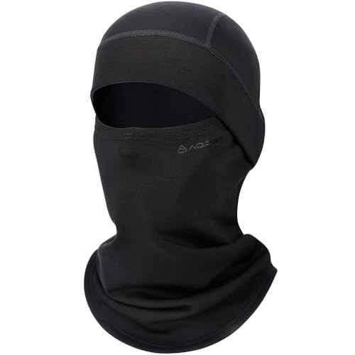 Balaclava Ski Mask for Men & Women, Modal Wool Blend Soft Windproof Face Mask Thermal Winter Full Face Cover for Cold Weather