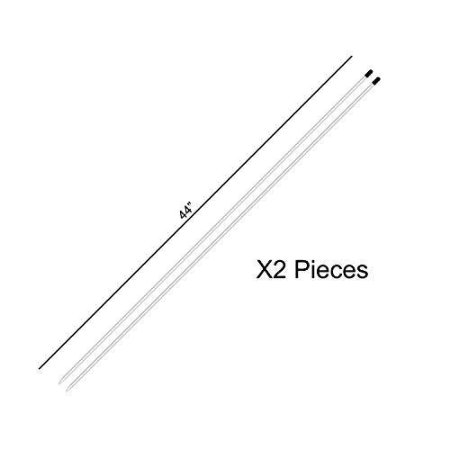 Golf Alignment Rods 2-Pack - White, Portable Swing Training Aids by MVP Sport