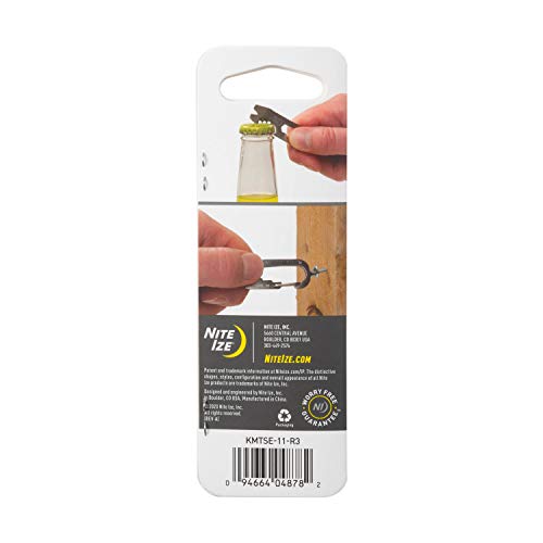 Nite Ize KMTSE-11-R3 DoohicKey Keychain Multi Tool, 1 Count (Pack of 1), Stainless Steel