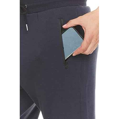 PURE CHAMP Mens 3 Pack Fleece Active Athletic Workout Jogger Sweatpants for Men with Zipper Pocket and Drawstring Size S-3XL