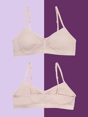 Girls Seamless Trainer Bra with Removable Pads - 34 Stellar Orchid Rose Shadow Black