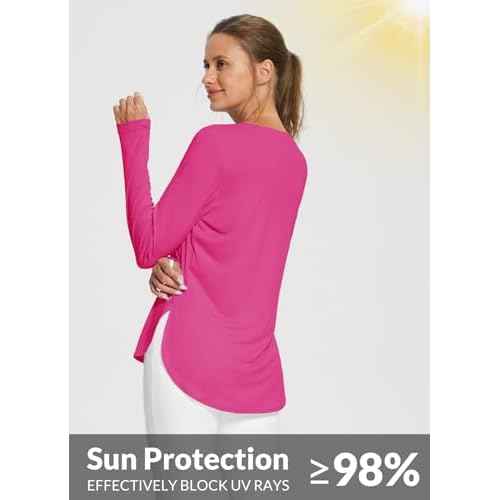 BALEAF Women's Sun Shirts UPF 50+ Long Sleeve Hiking Tops Lightweight Quick Dry UV Protection Outdoor Clothing