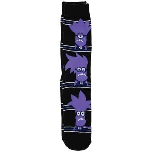 Hyp Despicable Me Minions Men's Casual Crew Socks, 6-Pack, Size 8-12