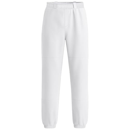 Youth Boys & Girls Baseball Pants - Toddler to Teen Sizes, White, 6 Years Variation