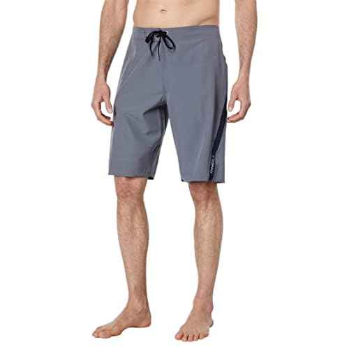 O'NEILL Men's 21 Inch S-Seam Boardshorts - Water Resistant Swim Trunks for Men with Quick Dry Stretch Fabric and Pockets,Grey 4,31