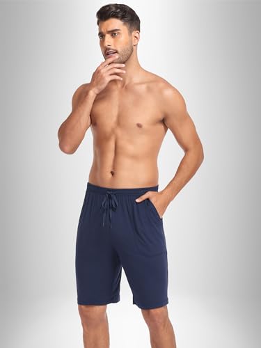 COLORFULLEAF Men Pajama Shorts Bamboo Rayon Lightweight Sleepwear