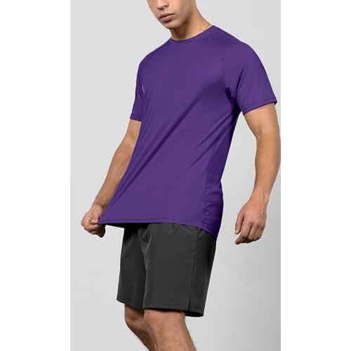 ODODOS Men's Quick Dry Short Sleeve Shirts UPF 50+ Sun Protection SPF Athletic Tops Workout T-Shirts