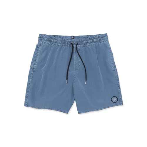 Volcom Men's 17-inch Elastic Waist Surf Swim Trunks, Blueberry, X-Large