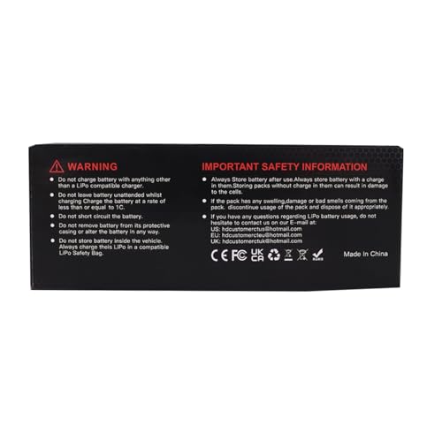 Hilldow 11.1V LiPo Airsoft Battery 1200mAh 30C Rechargeable Butterfly Nunchuck Pack Batteries High Performance Compatible with Mini Tamiya Connector for Airsoft Guns Rifle Model