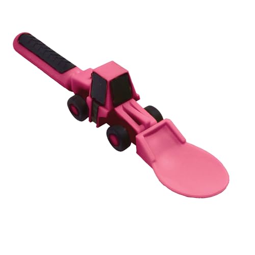 Pink Toddler Construction Utensils Set Made in USA - Kids Silverware for Construction Play