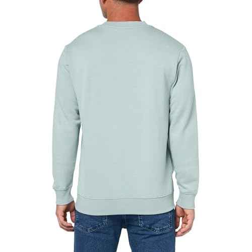 HUGO Men's Big Square Logo Crew Neck Sweatshirt