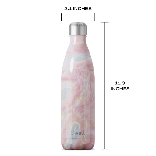 S'well 25 oz Vacuum-Insulated Stainless Steel Water Bottle - Geode Rose