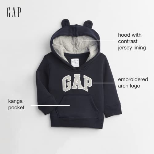 GAP Baby Boys Logo Full-Zip Hoodie - True Black V2 2T