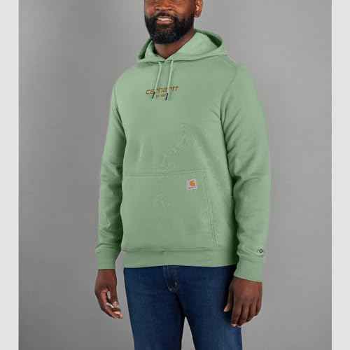 Carhartt Men's Force Relaxed Fit Lightweight Logo Graphic Sweatshirt, Loden Frost, Medium