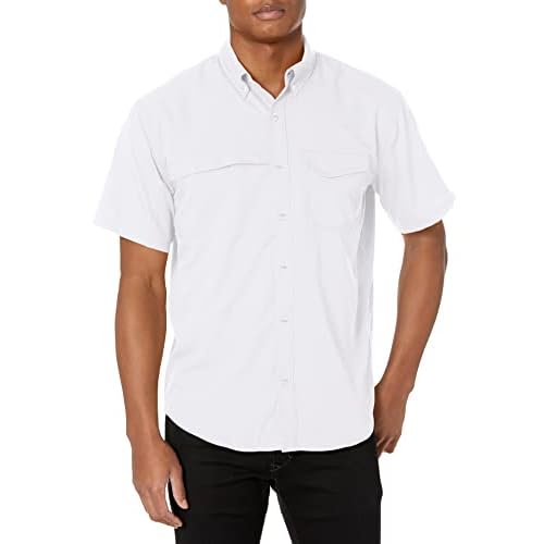 HUK Mens Tide Point Short Sleeve Shirt | Performance Button Down