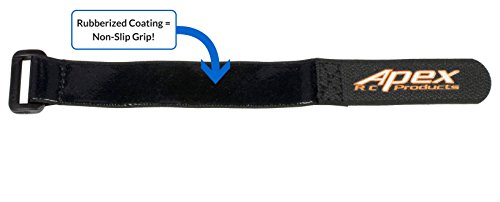 HD Rubberized Battery Straps 20mm x 200mm Non-Slip for RC Drones Cars Pack of 5