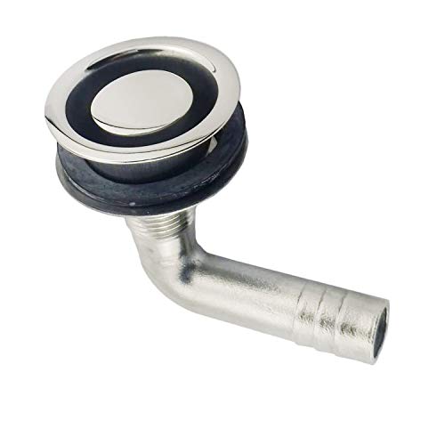 Marine Stainless Steel 316 Boat Gas Fuel Tank Vent with Cap - 5/8 Inch Hose Fitting
