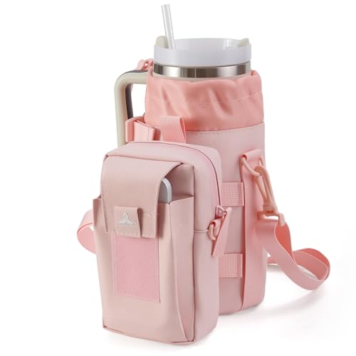 Pink Magnetic Water Bottle Holder for 30-40oz Tumbler & Cup - Fits Metal Surfaces
