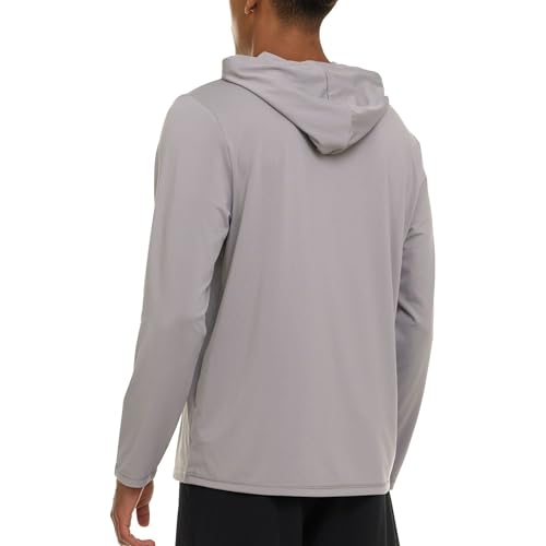 Champion Men's Sun Hoodie Long Sleeve UPF 50+ Rash Guard Fishing Shirt - Large Light Grey