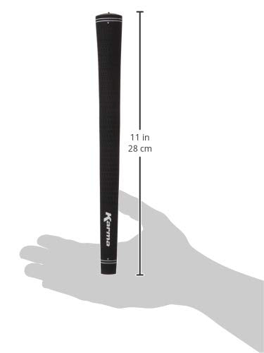 Karma Velour Golf Grips - Midsize (+1/32) 13-Count - Black