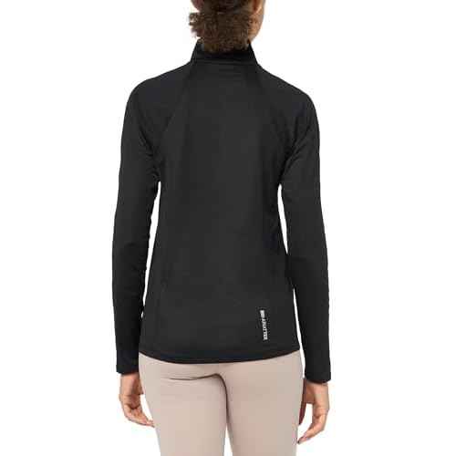Ariat Women's Sunstopper 3.0 1/4 Zip Baselayer, Black, Medium