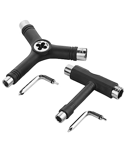 Skateboard Tool Set with T- and Y-Tools, Pack of 2 for Assembly & Repair
