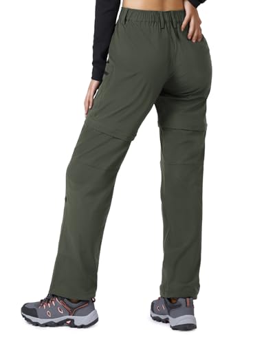 Women's Convertible Hiking Pants - Lightweight, Medium / Army Green