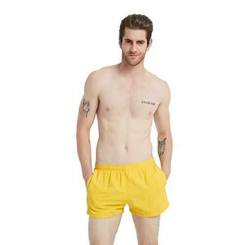 3 Inch Mens Swim Trunks Short Swim Shorts Quick Dry Mens Swim Suits