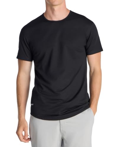 BYLT Men's Drop-Cut Slim Fit T-Shirt - Medium Black
