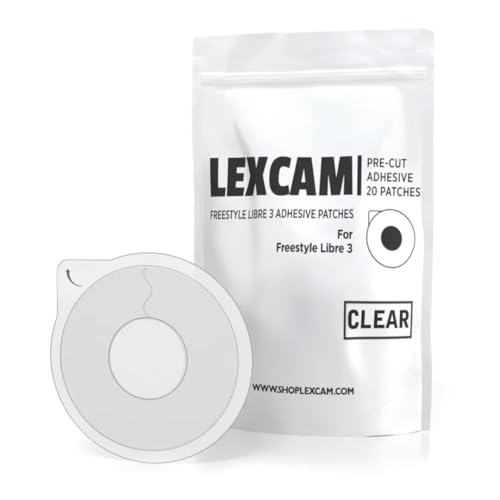 Waterproof Libre 3 Sensor Covers Pack of 20 - Clear, Strong Hold, Skin-Friendly Adhesive