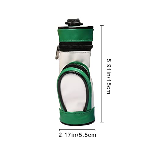 Golf Ball Holder with Zipper & Side Pocket, Portable Golf Tee Pouch for Golfing Enthusiasts