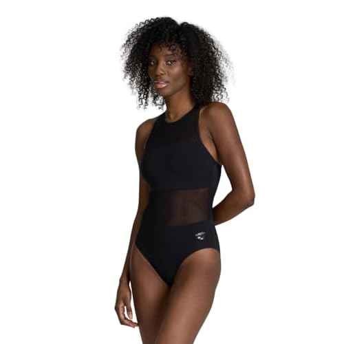 Arena Womens Arena Feel Women's Mesh Panel Vent Back Stretchy Swimsuit Stylish Ladies Bathing Suit