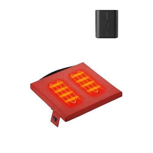 ORORO Portable Heated Cushion with Battery, USB Heated Seat Cushion for Office Chair, Stadium (Charger Not Included)
